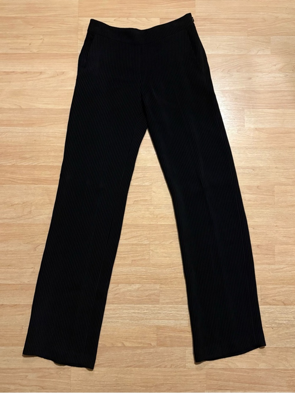 Club Monaco Womens Wide Leg Ribbed Trouser Pants - Picture 2 of 5